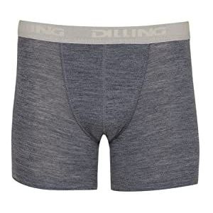 DILLING Heren Boxershorts Van Merinowol Blauwgraniet melange L