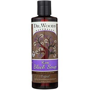 DR. WOODS NATURALS ZWARTE SOAP W/SHEA BOTER, 220 ml Dr. Woods