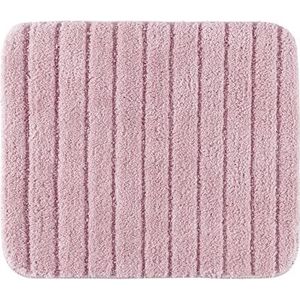 PANA WC-mat zonder uitsparing • Douchemat • Badkamertapijt • Badtapijt van zachte microvezels - antislip en wasbaar • met fijne streep design • Afmetingen: 45 x 50 cm • Kleur: roze