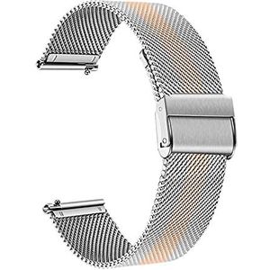 Milanese roestvrijstalen horlogeband geschikt for Samsung Galaxy Horloge3 41mm 45mm Quick Release Band Mesh Strap Horloge 3 Polsband Rose Gold (Color : Rose Gold Silver, Size : 41mm)