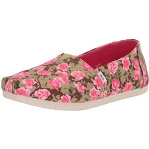 TOMS Platte instappers met Alpargata-print voor dames, Groen Multi, 39 EU
