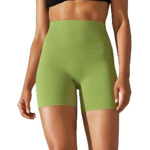 Yoga Shorts Dames Fitness Shorts Hardlopen Fietsbroek Ademend Sport Leggings Hoge taille Zomer Workout Gym Shorts-Onion Green-M