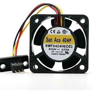 For Sanyo 9WF0424H6D03 4cm inverter fan DC24V 0.076A 3line Fanuc fan