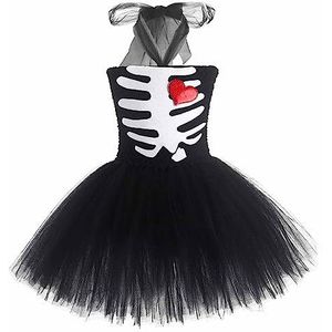 Skelet bruid kostuum,Halloween-jurk met skeletprint voor dames | Ghost Bride Prom-kostuumaccessoires voor Masquerade Day of the Dead Hirara