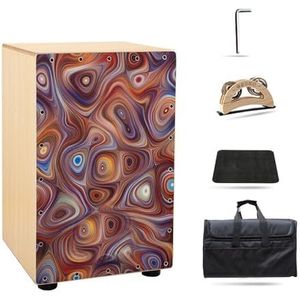 NeuneL Cajon Originele houten esdoorn gitaarsnaar met reliëf Meerkleurig Optioneel for beginners en professionals Inclusief originele opbergtas Zitkussen Stemsleutel (Size : Dreams)