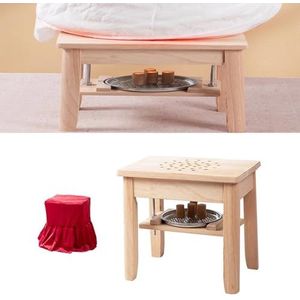 PA-DABAOO Home/Moxibustiekruk Voor Schoonheidssalon Met Warmte-Isolerende Hoes, Massief Houten Moxibustiestoel, Draagbaar Moxibustiegereedschap, Geschikt Voor Moxibustieliefhebbers
