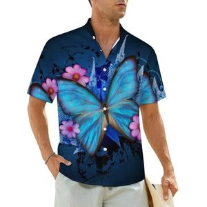 Fashion Butterfly Gedrukt Heren Shirts Korte Mouw Strand Shirt Hawaii Shirt Casual Zomer T-Shirt 4XL