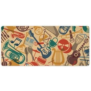 Muziekinstrumenten Drum Gitaar Mode Bureau Muismat Antislip Gaming Muismat Accessoires Decor 40x90cm