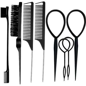 zwarte ZVOREL 8 stuks haarborstels