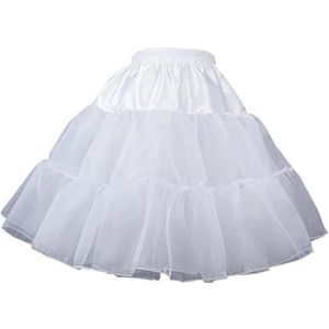 A-lijn zoom Bruiloftsaccessoires Meerlaagse organza korte gezwollen jurk Vintage onderrok (Color : 45cm)