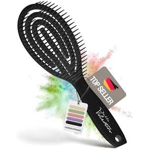 BellaValentino Haarborstel zonder trekken, ontwarringsborstel voor dames, heren en kinderen, ontwarrende borstel, perfect voor krullen, lang, kort en nat haar, duurzame haarverzorging, hittebestendig