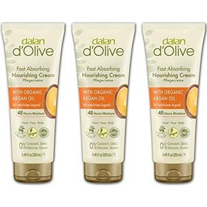 Dalan d'Olive - arganolie - verzorgingscrème - 250 ml tube - set van 3