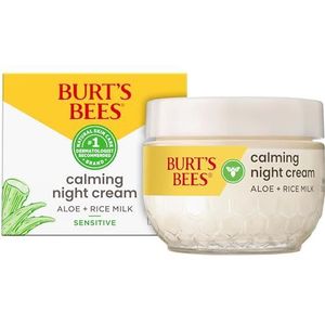 Burt's Bees Nachtcrème voor de gevoelige huid met katoenextract, per stuk verpakt (1 x 51 g)