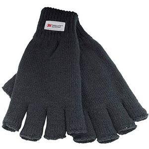 Undercover Mens 2 Pack Thermische Gebreide Vingerloze Handschoenen Mens Thinsulate Fleece Gevoerde Handschoen, 1 paar, L/XL