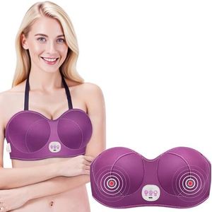 Elektrische Borstmassager, Borstmassage Bh, Draadloze USB Elektrische Massagers voor Het Vormen van Mooie Borsten Tegen Verzakking(Purple)