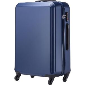 Trolley Case Koffer Reiskofferbagage Eenvoud Cabinebagage Instappen Reisbagage Met Harde Kant Bagage Lichtgewicht (Color : Blue, Size : 28in)