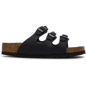 Birkenstock Women's Florida Soft Footbed Black Oiled Leather Sandal 39 (US Women's 8-8.5)