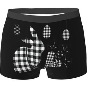 DEXNEL Heren ondergoed boxerslips zacht ademend ondergoed 1pack, Happy Easter, Zwart, XXL