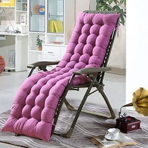 Patio Lounge Stoel Kussen, Chaise Lounge Kussens Buiten, Dikke Stoel Kussens Matras Tuin Ligstoel Fauteuil, Voor Binnen Buiten(Size:120x48cm,Color:Purper)