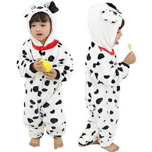 Doladola Rompers onesies jumpsuits, met capuchon, voor baby meisjes en jongens, met dierenprint, voor de herfst en winter (Hond, 18-24 maanden)