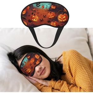 Halloween Oogmasker om te slapen Zacht Satijn Slaap Schaduw Cover Blinddoek met Elastische Band Reizen Dutje Verduisterende Oogschaduw Cover voor Vrouwen Mannen