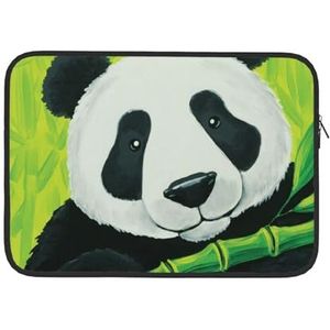 Panda Beer Gedrukt Laptop Sleeve Bag Duurzaam Laptop Case Computer Draagtas Beschermhoes 15 Inch