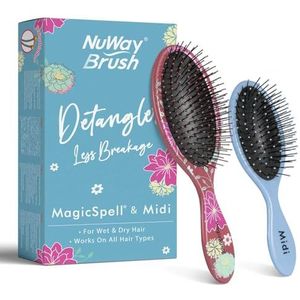 MagicSpell Pro 2 BRUSH-Set voor alle haartypes (rood en lichtblauw)