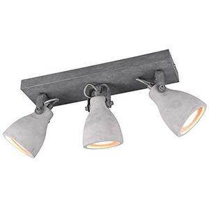 Retro plafondspot lampenkappen van beton 3 spots draaibaar met GU10 LED - plafondverlichting in industriële look