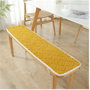 Bankkussen, Bankkussen, Bekleding, Rits Met Lussen, Kussen Voor Tuinbank, Tuinkussen, Tuinbankkussen Voor Tuinmeubelen, Zitkussen En Rugkussen, Buiten(Color:Yellow,Size:120x40 cm)