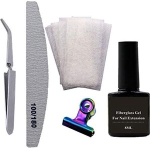 Nail Art Niet-geweven Zijde Glasvezel Gel Tip Extension Fiber Kit