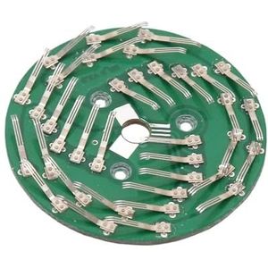 Ultradunne glijring, ladder-glijring PCB, binnengat 12-50 mm, aparte ultradunne schijfschuiverring, 1 ~ 12 optionele ringen (binnen-25,4 mm, 12-weg, goudcoat)