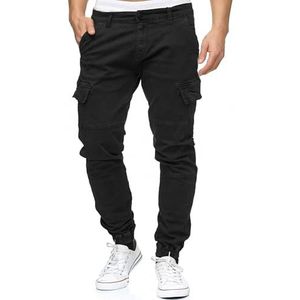 Indicode - August Cargo Pants - Cargobroek - Zwart - Katoen met 6 zakken