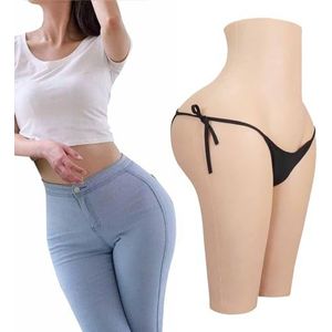 Adima Reusachtige siliconen onderbroek voor een volle, grote achterkant, verdikte shapewear panty voor mannen, verborgen gaff boxershorts voor crossdressers,Color1,Basic