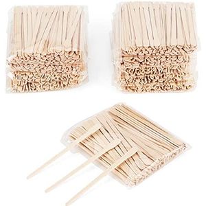 KEILEOHO 1000 STKS Wenkbrauw Wax Sticks, Ontharing Wax Stick, Applicator Tong Depressors voor Gezicht en Kleine Ontharing Sticks