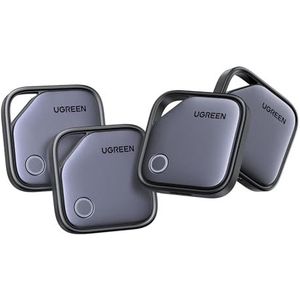 UGREEN FineTrack G 4-pack met USB C-oplading, Bluetooth-tracker compatibel met Google Find Hub (alleen Android), sleutelzoeker voor bagage/koffers, smarttag compatibel met Pixel 10/Galaxy S25 enz.