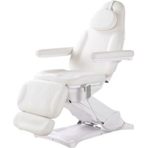 TT-YEC Luxe Elektrische Schoonheidsbedstoel, 58-80CM in Hoogte Verstelbare Massagebed, Spa-Behandelingsapparatuur Met Verstelbare Rugleuning En Beenrust, Verstelbare Tatoeagestoel,Wit