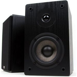 Micca MB42 Bookshelf-luidsprekers voor thuistheater surround geluid, stereo en passieve nabijgelegen veldmonitor, 2-weg (zwart, paar)