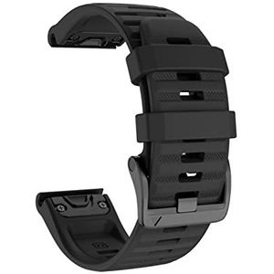 Bandriem Compatibel met Garmin Fenix ​​6 6x Pro Snel compatibel met 22mm 26mm horlogeband Compatibel met Fenix ​​5 5x Plus Quick Release Silicone Pols Bands (Color : Black, Size : 22mm for Fenix6 5