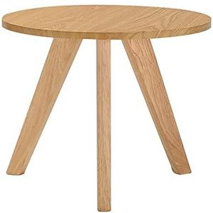 Prachtige kleine ronde tafel, eenvoudige en kleine houten salontafel, woonkamer theetafel, slaapkamer nachtkastje (Kleur: B, Maat: 60X45CM)