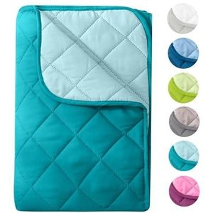 wometo - Zomerdekbed - Turquoise - 200 x 200 cm - OekoTex - Wasbaar op 95 graden