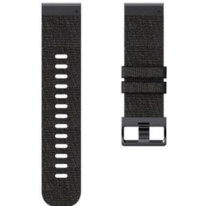 Fit For Garmin Fenix7pro 22 26 mm nylon band polsband geschikt for Fenix5/5X/5XPlus/6/6X/6XPro/7/7X/3/3HR Easy Fit horlogeband Tactix7 armband (Color : Black, Size : 22mm Fenix6 6Pro)