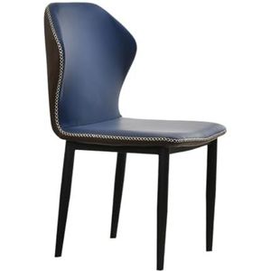 Eetkamerstoelen Leren eetkamerstoel Moderne stoel Brede rugstoel Comfortabele gestoffeerde keukenstoel Vrijetijdsstoel Kleedstoel voor Thuiskeuken en Café-bar (Color : D)