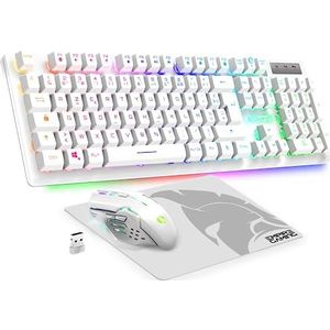 Toetsenbord - Draadloos - RGB - Inclusief Gaming Muis en Muismat