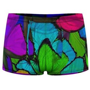 Kleurrijke Blauwe Morpho Vlinders Heren Boxer Slips Sexy Shorts Mesh Boxers Ondergoed Ademend Onderbroek Thong