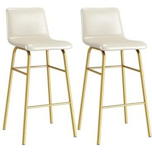 Aanrecht barkruk set van 2, ijzeren kunst bar ontbijtstoelen krukken met rugleuning Scandinavische moderne minimalistische stijl