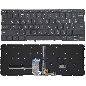 Laptoptoetsenbord voor Xiaomi voor MI AIR voor 13,3 inch 161301 TM1704 TM1703 TM1613R TM1604 Zilver Zwart(RU Black Backlight)