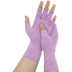 One Comprimeren Bamboe Artritis Handschoenen, Originele Artritis Compressie Handschoenen voor Vrouwen & Mannen, voor Artritis Hand Pijn Verlichting, Carpaal Tunnel (S, Paars)