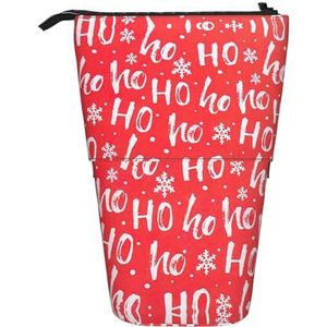 Nbtghga Kerst Achtergrond Print Potlood Telescopische Klassieke Kunsten Stand Up Potlood Case Organizer Potlood Houder Make-up Tas Gift, Zwart, Eén maat