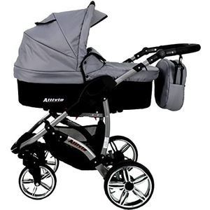 Kinderwagen, buggy, set babyzitje en Isofix Optioneel Allivio by SaintBaby Silver 2-in-1 zonder babyzitje