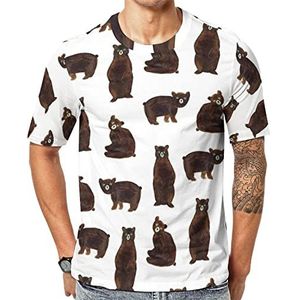 We're Bears T-shirt met korte mouwen voor heren, ronde hals, print, casual T-shirt, tops, XL